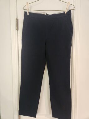 J Crew Navy Martie Mid-rise Bi Stretch Cropped Trousers Size 6 GUC